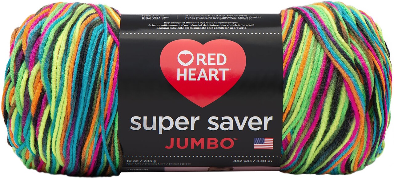 Red Heart Super Saver Jumbo Yarn Blacklight Michaels red-heart-super-saver-jumbo-yarn-blacklight-michaels
